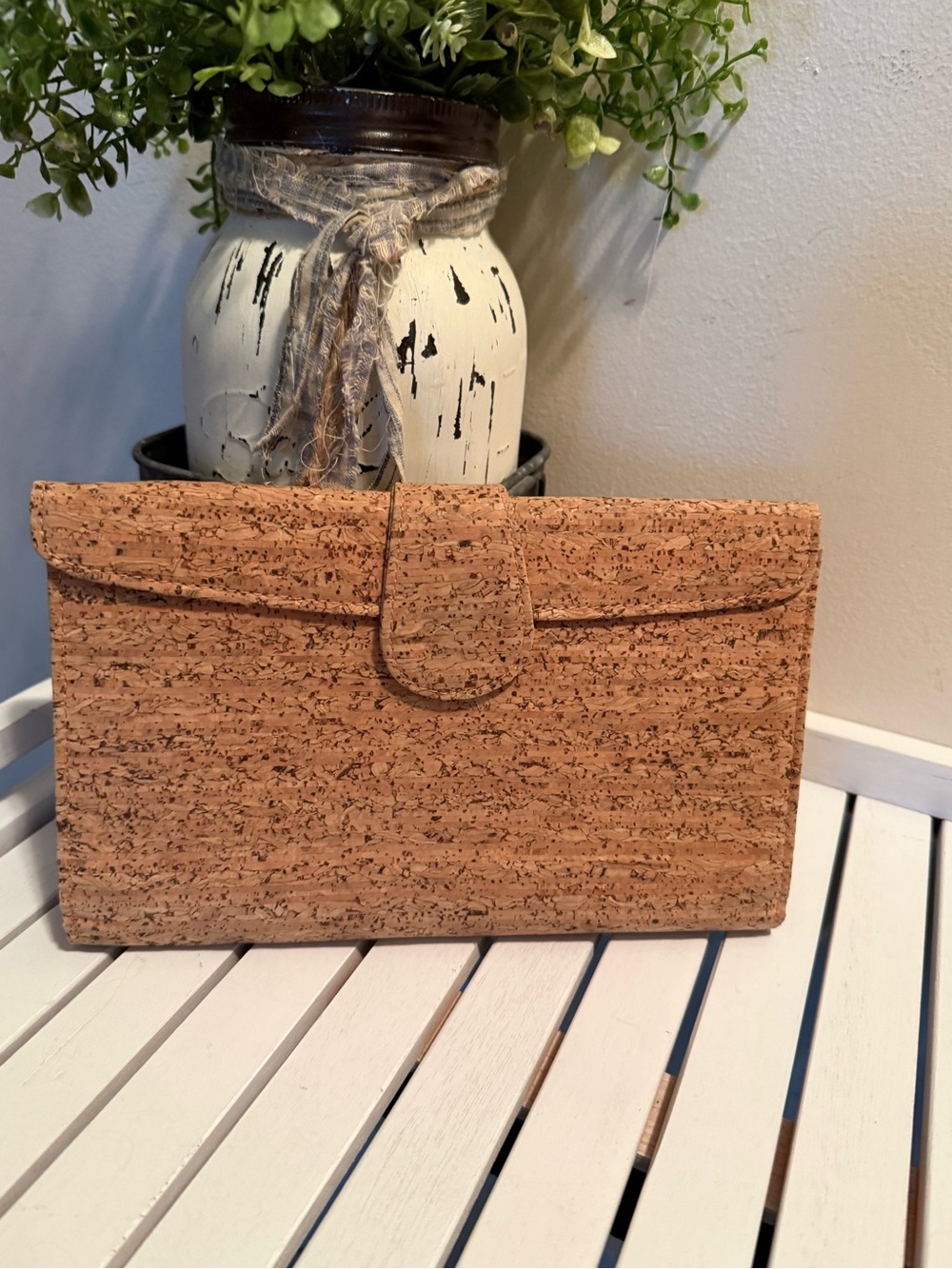 Cork Envelope Clutch - Natural Cork